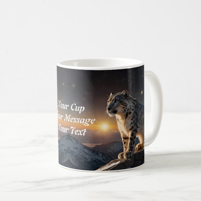 Caneca De Café Leopardo (Frente Esquerda)