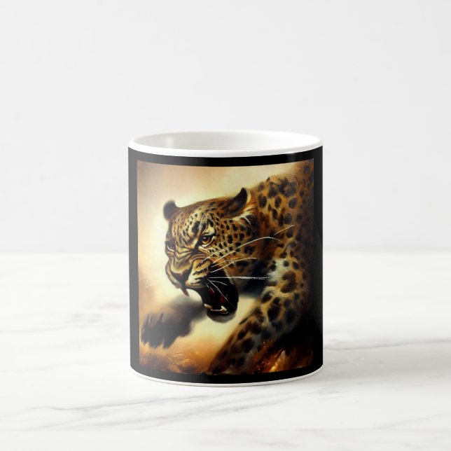 Caneca De Café Leopardo (11) Gato selvagem (Centro)