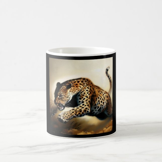 Caneca De Café Leopardo (12) Gato selvagem (Centro)