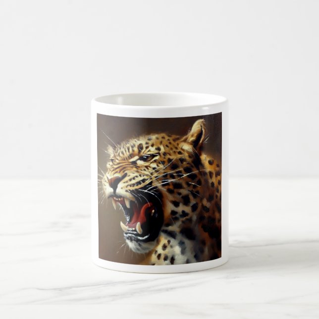 Caneca De Café Leopardo (5) Gato selvagem (Centro)