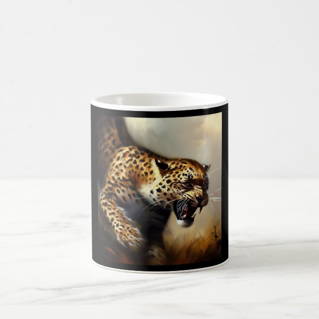 Caneca De Café Leopardo (8) Gato selvagem (Centro)
