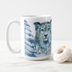Caneca De Café Leopardo de Neve Solstício de inverno