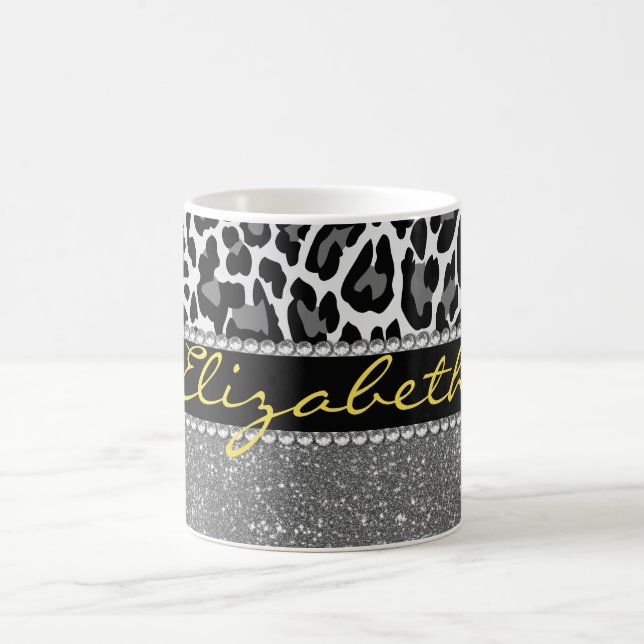 Caneca De Café Leopardo Personalizado - Leopard Imprimir Lítima (Centro)