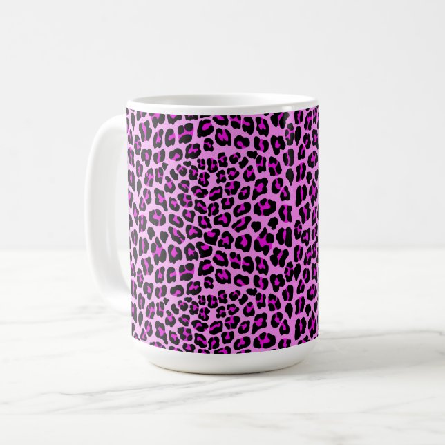 Caneca De Café Leopardo Rosa (Frente Esquerda)