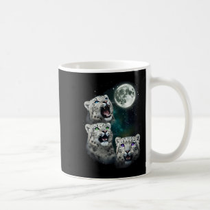 Caneca De Café Leopardo Uivando Para Lua Cheia No Espaço Noturno