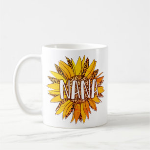 Caneca De Café Lepard Print Sunflower NANA