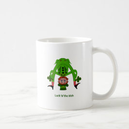 Caneca De Café Leprechaun engraçado