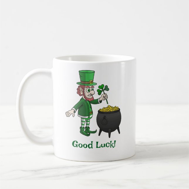 Caneca De Café Leprechauns Good Luck (Esquerda)