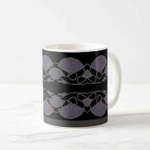 Caneca De Café Leque Roxo Elegante