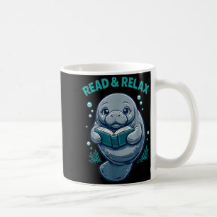 Caneca De Café Ler & relax leitor biblioteca de livros peixes
