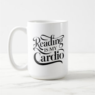 Caneca De Café Ler é o meu Cardio - Professor Divertido