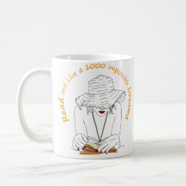 Caneca De Café Ler e Viver 1000 Sonhos