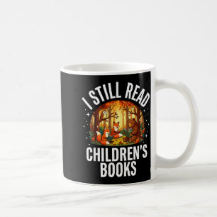 Caneca De Café Ler livros infantis - livro de coruja animal da fl