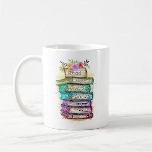 Caneca De Café Ler mais imagens de livros diferentes