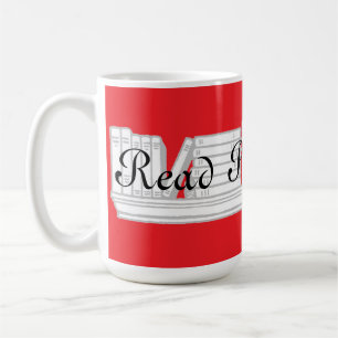 Caneca De Café Ler Pessoas Lido Vermelho
