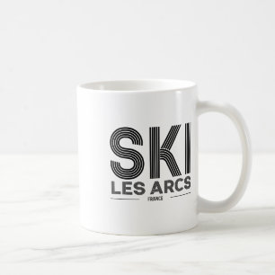 Caneca De Café Les Arcs Ski Resort França Alps French Skiing Souv