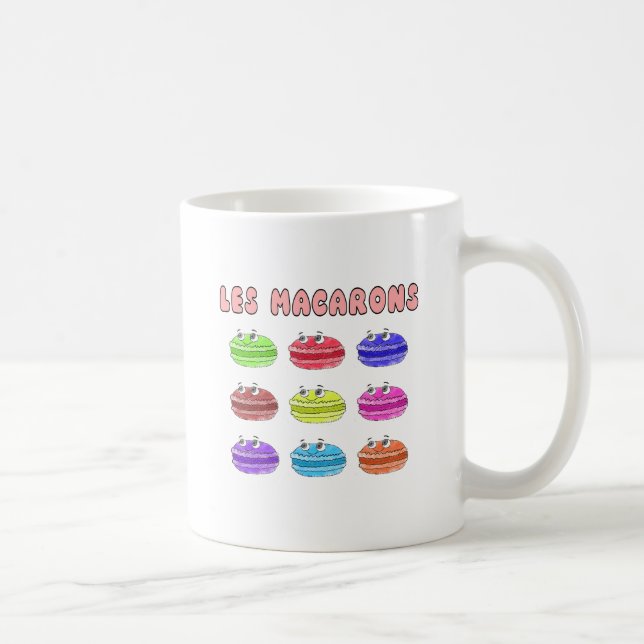Caneca De Café Les Macarons — Cartoon (Direita)