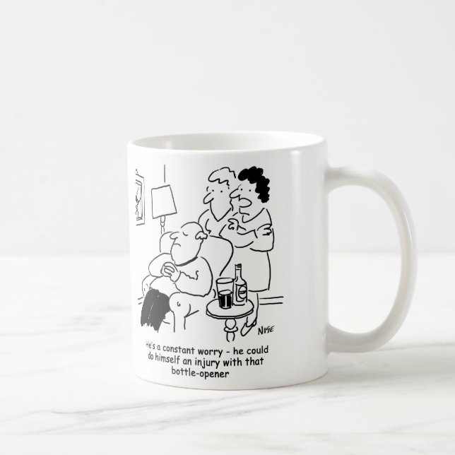 Caneca De Café Lesão com um abridor de garrafas (Direita)