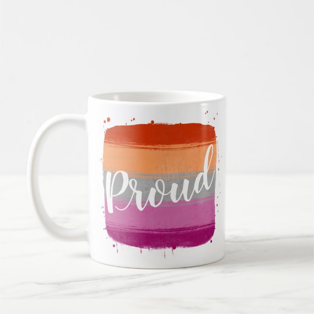 Caneca De Café Lésbica Flag Pride Café Mug (Esquerda)