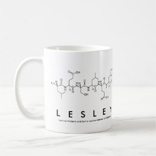 Caneca De Café Lesley peptide name mug