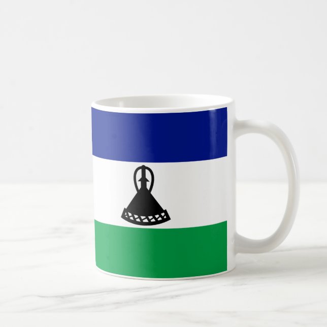 Caneca De Café Lesoto Flag Cerâmica Mug (Direita)