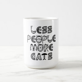 Caneca De Café Less People  More Cats 