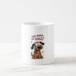 Caneca De Café Less People More Dogs Funny Dog Mug