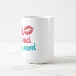 Caneca De Café Let a kiss speak what words cannotT-Shirt