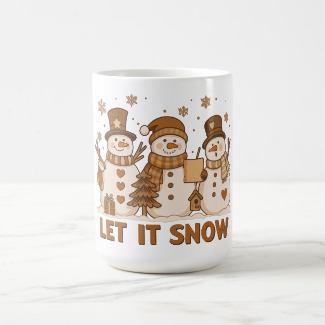 Caneca De Café Let It Snow Trio Boneco de Neve (Centro)