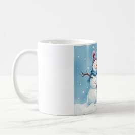 Caneca De Café Let’s Chill Together Snowman Family Mug