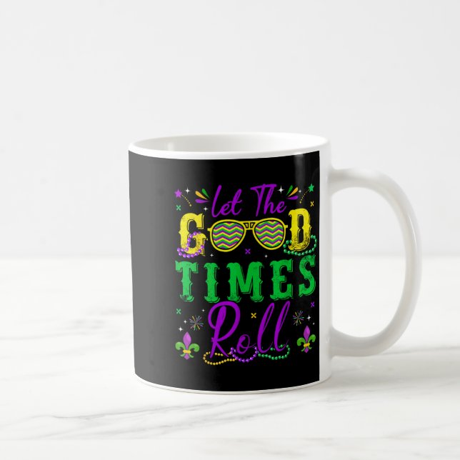 Caneca De Café Let The Good Times Roll Mardi Gras New Orleans Men (Direita)