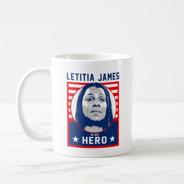 Caneca De Café Letitia James é o meu Herói (Esquerda)