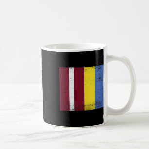 Caneca De Café Letônia Ucrânia Desenho da Bandeira Orgulho Letão