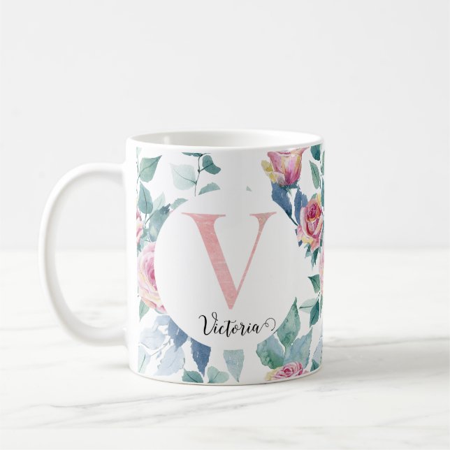 Caneca De Café Letra aquosa V (Esquerda)