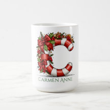 Letra C de Alfabeto de Bastão de Natal 15 oz