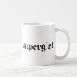Caneca De Café Letra do Pin de segurança de Supergirl