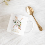 Caneca De Café Letra Dourada Moderna Flor de Aquarela X | Monogra<br><div class="desc">Letra Dourada Moderna Flor de Aquarela X | Monograma</div>