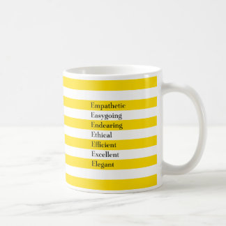 Caneca De Café Letra E Mug