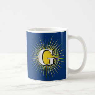 Caneca De Café Letra G - símbolo masculino
