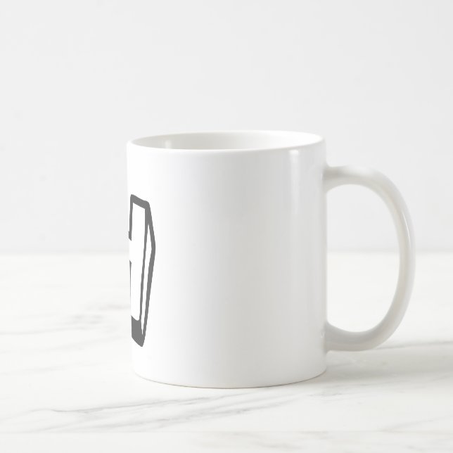 Caneca De Café Letra H (Direita)