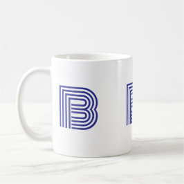 Caneca De Café Letra Inicial de Monograma Simples Minimalista Mod