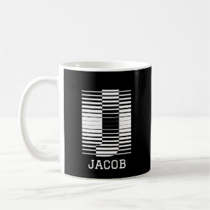 CANECA DE CAFÉ LETRA INICIAL J - ALPHABET NAME J