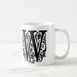 Caneca De Café Letra inicial Monograma - estilo de corte de papel