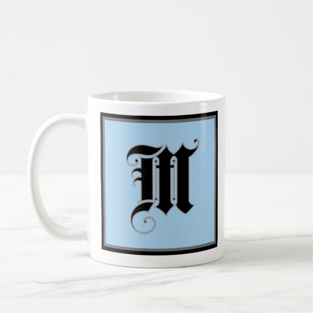 Caneca De Café Letra maiúscula caligráfica M (Esquerda)