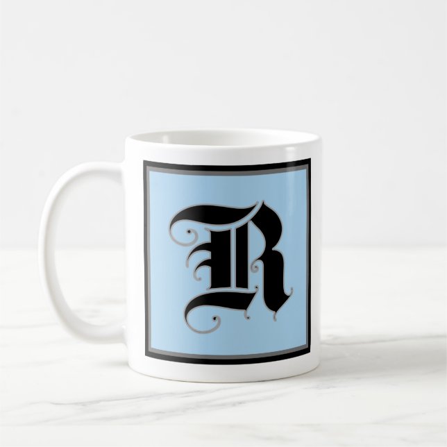 Caneca De Café Letra maiúscula caligráfica R (Esquerda)