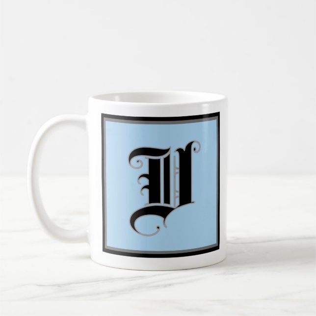Caneca De Café Letra maiúscula caligráfica V (Esquerda)