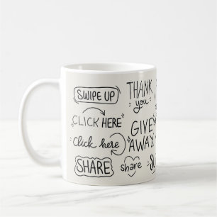 Caneca De Café Letra Mão: Conjunto de Portas Vintage.