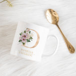 Caneca De Café Letra Moderna Dourada Watercolor D | Monograma<br><div class="desc">Letra Moderna Dourada Watercolor D | Monograma</div>