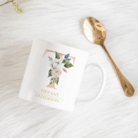 Letra Moderna Dourada Watercolor T | Monograma