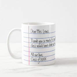 Caneca De Café Letra Moderna manuscrita Obrigado Professor